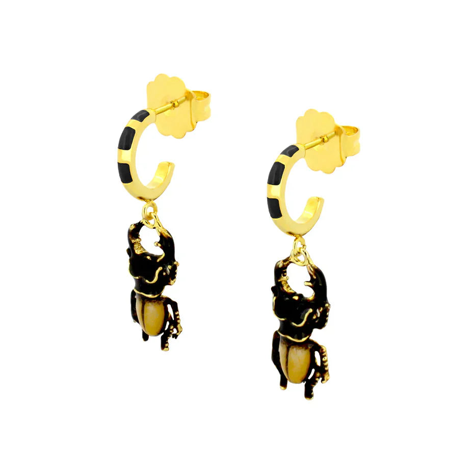 Stag Beetle Earrings Jewellery Good After Nine TH 