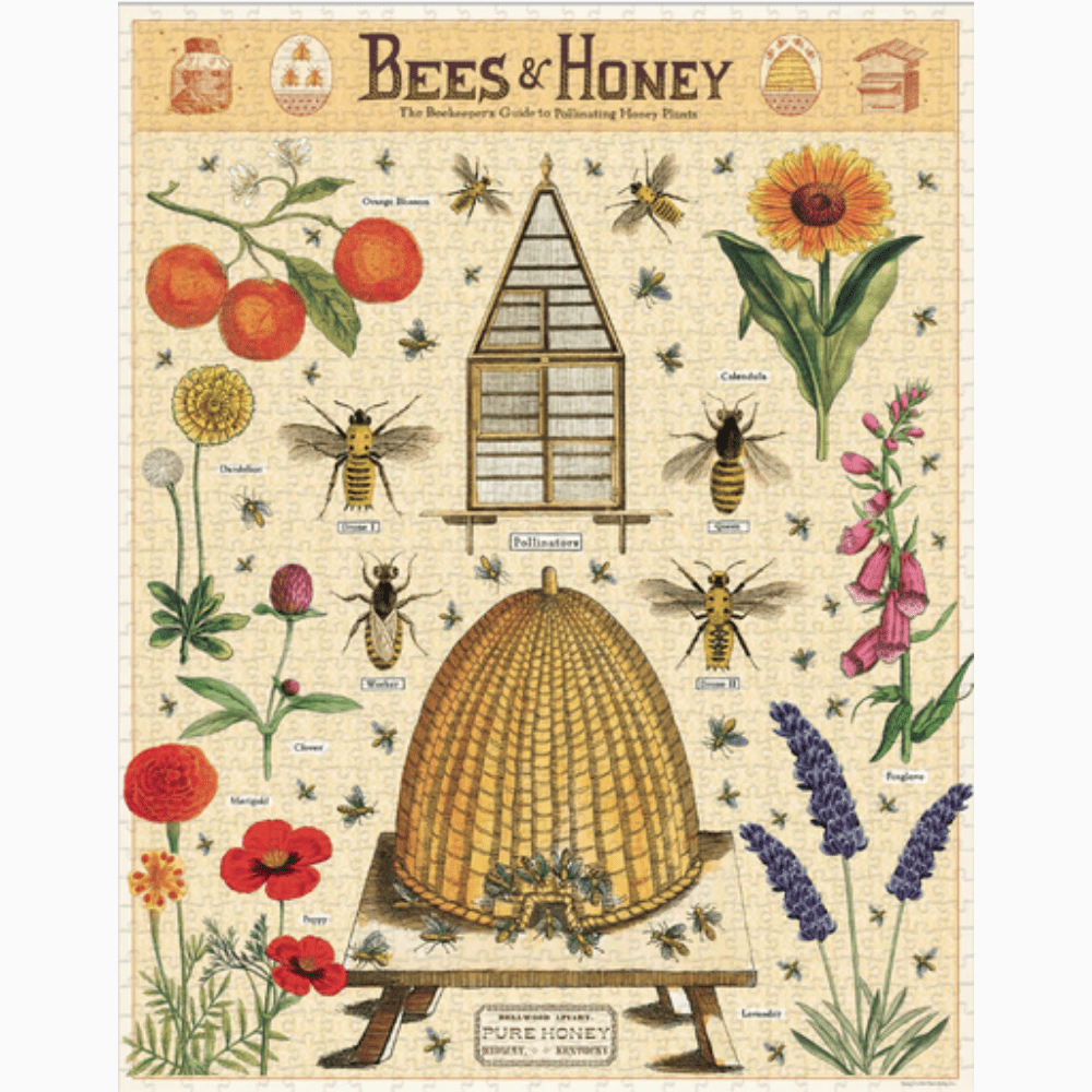 Bees Honey Piece Puzzle Cavallini Co.