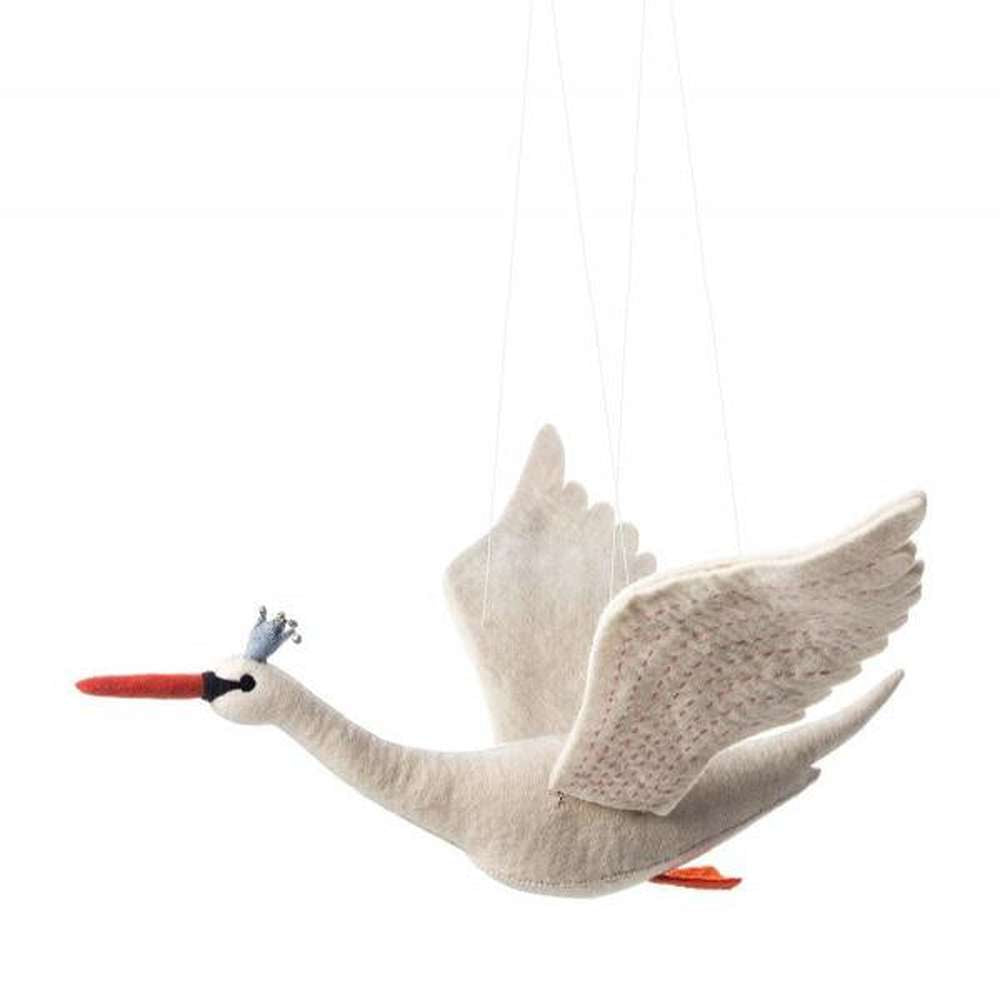 Felt Odette Swan w/ Flapping Wings Mobile